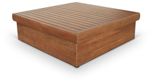 Meridian Furniture Mirella Solid Teak Square Outdoor Coffee Table Low Profile Patio Lounge Accent 111-CT