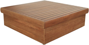 Meridian Furniture Mirella Solid Teak Square Outdoor Coffee Table Low Profile Patio Lounge Accent 111-CT