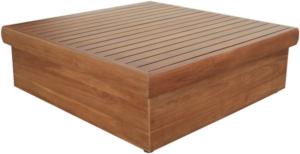 Meridian Furniture Mirella Solid Teak Square Outdoor Coffee Table Low Profile Patio Lounge Accent 111-CT