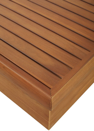 Meridian Furniture Mirella Solid Teak Square Outdoor Coffee Table Low Profile Patio Lounge Accent 111-CT