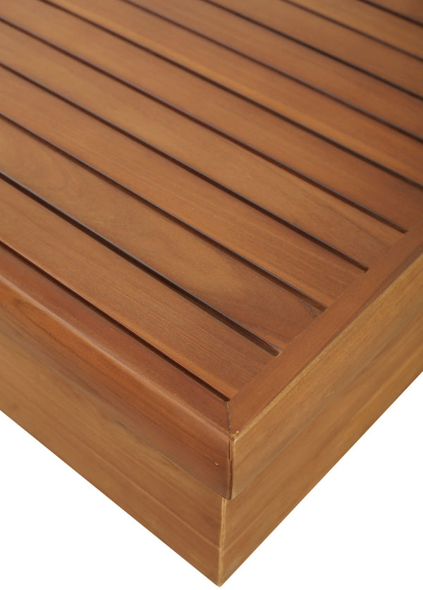 Meridian Furniture Mirella Solid Teak Square Outdoor Coffee Table Low Profile Patio Lounge Accent 111-CT