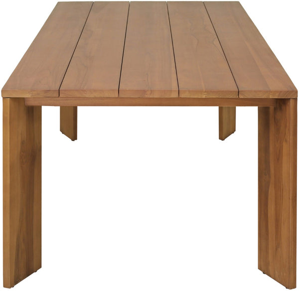 Meridian Furniture Mirella Solid Teak Rectangular Outdoor Dining Table for Patio Terrace Entertaining 78.75 inches 111-DT78