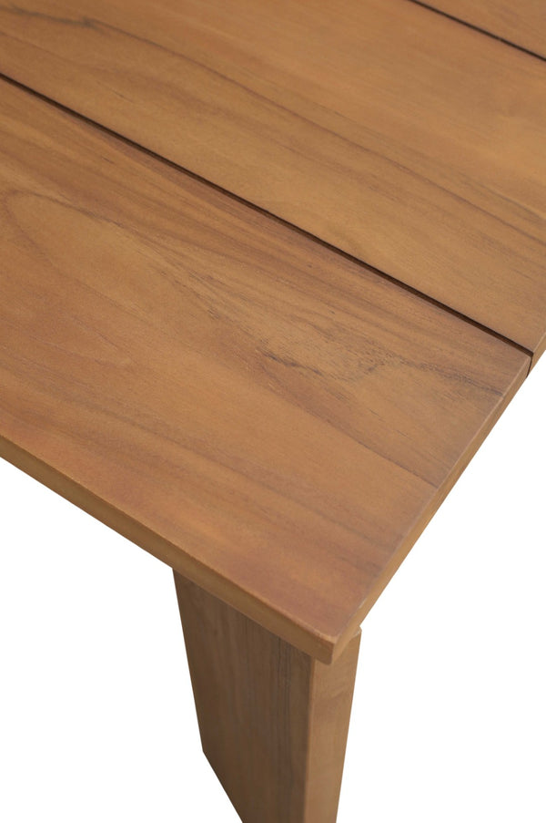 Meridian Furniture Mirella Solid Teak Rectangular Outdoor Dining Table for Patio Terrace Entertaining 78.75 inches 111-DT78