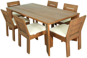 Meridian Furniture Mirella Solid Teak Rectangular Outdoor Dining Table for Patio Terrace Entertaining 78.75 inches 111-DT78