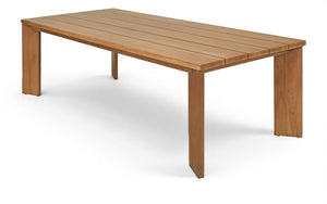 Meridian Furniture Mirella Solid Teak Rectangular Outdoor Dining Table for Patio Terrace Entertaining 96 inches 111-DT96
