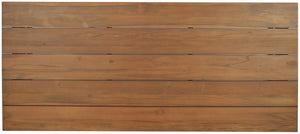 Meridian Furniture Mirella Solid Teak Rectangular Outdoor Dining Table for Patio Terrace Entertaining 96 inches 111-DT96