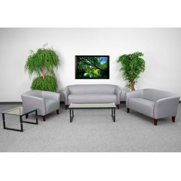 English Elm HERCULES Imperial Series Reception Set - Stylish, Durable Seating for Offices and Waiting Areas Gray 111-SET-GY-GG