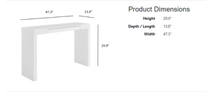 Donald Console Table/Desk - Sleek High Gloss MDF Design with Hidden Drawer for Stylish Functionality