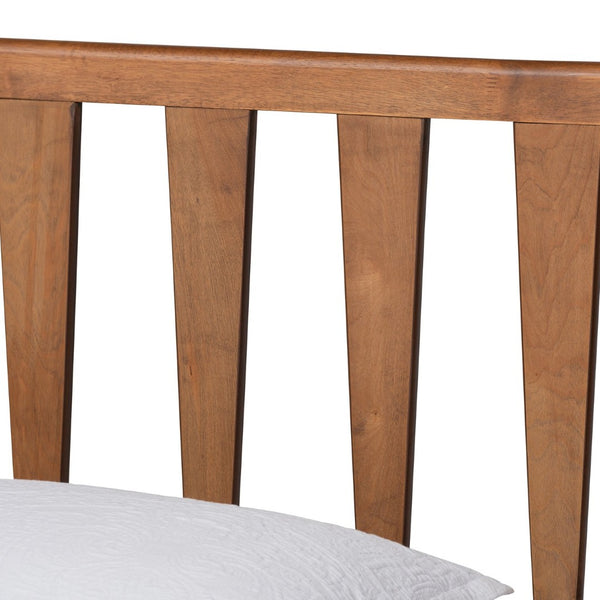 Baxton Studio Baxton Studio Kuro Twin Platform Bed – Modern Walnut Brown Wood, Adjustable Height, Sleek Design Kuro-Ash Walnut-Twin