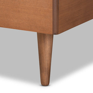 Baxton Studio Baxton Studio Kuro Twin Platform Bed – Modern Walnut Brown Wood, Adjustable Height, Sleek Design Kuro-Ash Walnut-Twin
