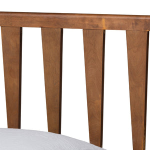 Baxton Studio Baxton Studio Michi Twin Bed – Stylish Ash Walnut Finish with Adjustable Headboard & Slatted Support Michi-Ash Walnut-Twin