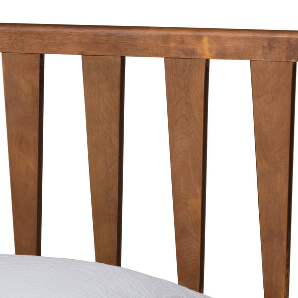 Baxton Studio Baxton Studio Michi Twin Bed – Stylish Ash Walnut Finish with Adjustable Headboard & Slatted Support Michi-Ash Walnut-Twin