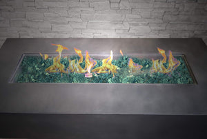 English Elm Concrete Propane/Natural Gas Fire Pit Table with Lava Rocks, Weatherproof Concrete, Easy Controls B120P204349
