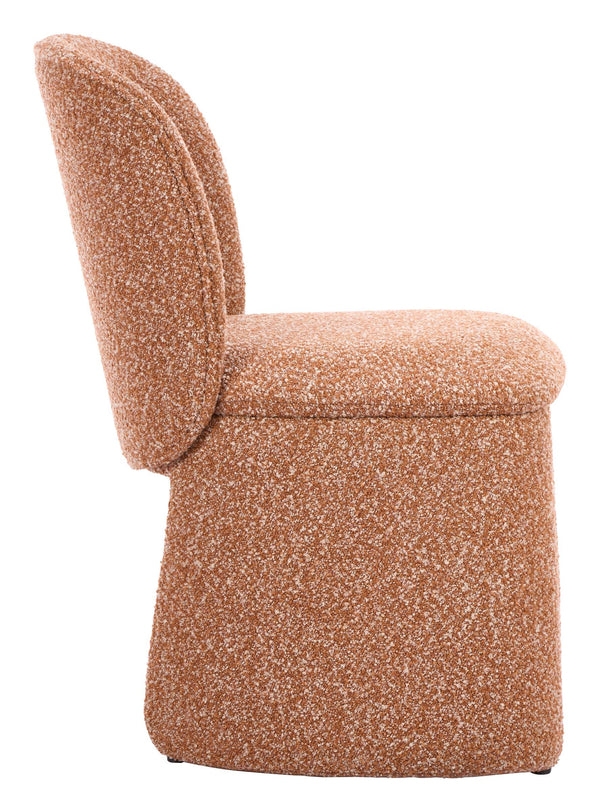Citrine Shearling Upholstered Dining Chairs Set of 2 Art Deco Rubberwood Frame