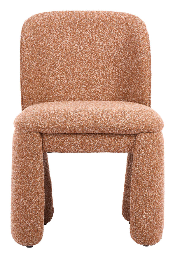 Citrine Shearling Upholstered Dining Chairs Set of 2 Art Deco Rubberwood Frame