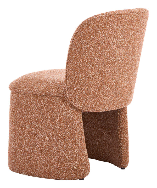 Citrine Shearling Upholstered Dining Chairs Set of 2 Art Deco Rubberwood Frame
