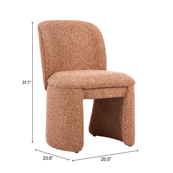Citrine Shearling Upholstered Dining Chairs Set of 2 Art Deco Rubberwood Frame