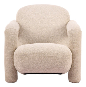 Selenya Shearling Upholstered Accent Chair Modern Deco Style for Living Room