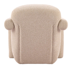 Selenya Shearling Upholstered Accent Chair Modern Deco Style for Living Room