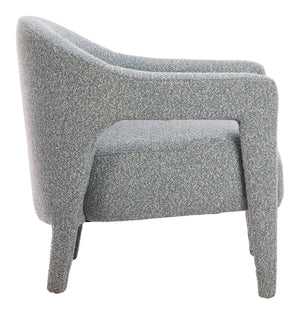 Eluma Shearling Accent Chair Plush Rubberwood Frame Mid-century Living Room Seat
