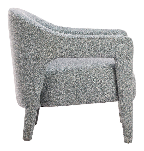Eluma Shearling Accent Chair Plush Rubberwood Frame Mid-century Living Room Seat