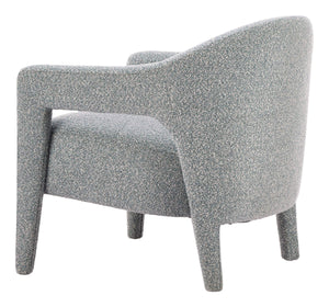 Eluma Shearling Accent Chair Plush Rubberwood Frame Mid-century Living Room Seat