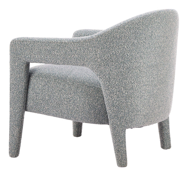 Eluma Shearling Accent Chair Plush Rubberwood Frame Mid-century Living Room Seat