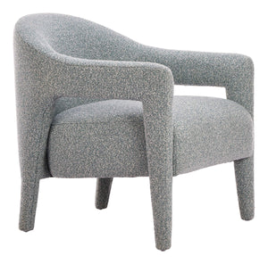 Eluma Shearling Accent Chair Plush Rubberwood Frame Mid-century Living Room Seat