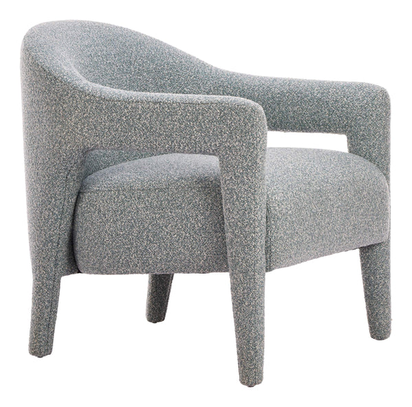 Eluma Shearling Accent Chair Plush Rubberwood Frame Mid-century Living Room Seat