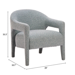 Eluma Shearling Accent Chair Plush Rubberwood Frame Mid-century Living Room Seat