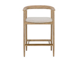 Jeremy Counter Stool - Weathered Oak - Dove Cream 111008 Sunpan