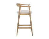 Jeremy Counter Stool - Weathered Oak - Dove Cream 111008 Sunpan