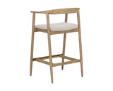 Jeremy Counter Stool - Weathered Oak - Dove Cream 111008 Sunpan