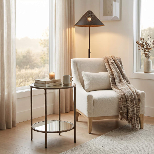 Velun Shearling Style Accent Chair Sculpted Silhouette Rubberwood Frame Living Room