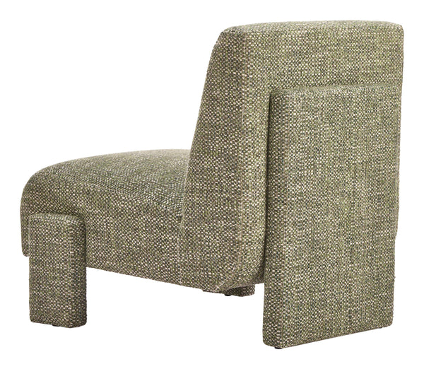 Orleen Accent Chair Textured Polyester Upholstery Solid Wood Frame Modern Lounge