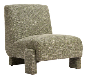 Orleen Accent Chair Textured Polyester Upholstery Solid Wood Frame Modern Lounge