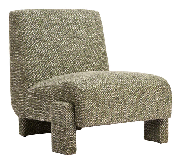 Orleen Accent Chair Textured Polyester Upholstery Solid Wood Frame Modern Lounge