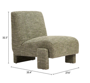 Orleen Accent Chair Textured Polyester Upholstery Solid Wood Frame Modern Lounge