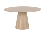 Elina Dining Table - Round - Light Oak - 54" 111022 Sunpan