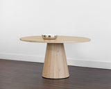 Elina Dining Table - Round - Light Oak - 54" 111022 Sunpan