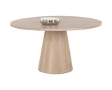 Elina Dining Table - Round - Light Oak - 54" 111022 Sunpan