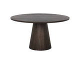 Elina Dining Table - Round - Brown Oak - 54" 111023 Sunpan