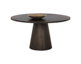 Elina Dining Table - Round - Brown Oak - 54" 111023 Sunpan