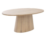 Elina Dining Table - Oval - Light Oak - 84" 111024 Sunpan