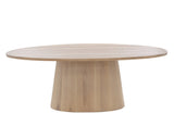 Elina Dining Table - Oval - Light Oak - 84" 111024 Sunpan