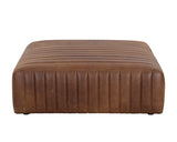 Lewin Ottoman - Square - Aged Cognac Leather 111038 Sunpan