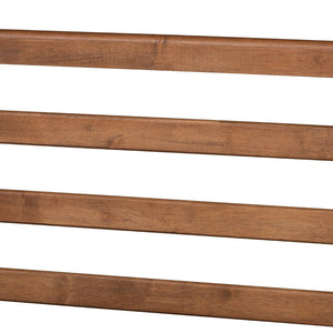 Baxton Studio Baxton Studio Ryo Twin Platform Bed - Elegant Walnut Finish, Mid-Century Design, Customizable Height Ryo-Ash Walnut-Twin