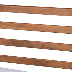 Baxton Studio Baxton Studio Mid-Century Modern Twin Platform Bed in Ash Walnut - Stylish and Space-Saving Design Shiro Twin Shiro-Ash Walnut-Twin