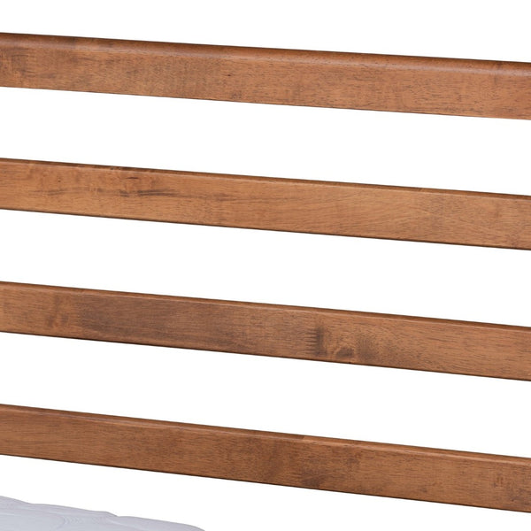 Baxton Studio Baxton Studio Mid-Century Modern Twin Platform Bed in Ash Walnut - Stylish and Space-Saving Design Shiro Twin Shiro-Ash Walnut-Twin