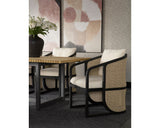 Palermo Dining Chair - Charcoal - Stinson Cream 111042 Sunpan